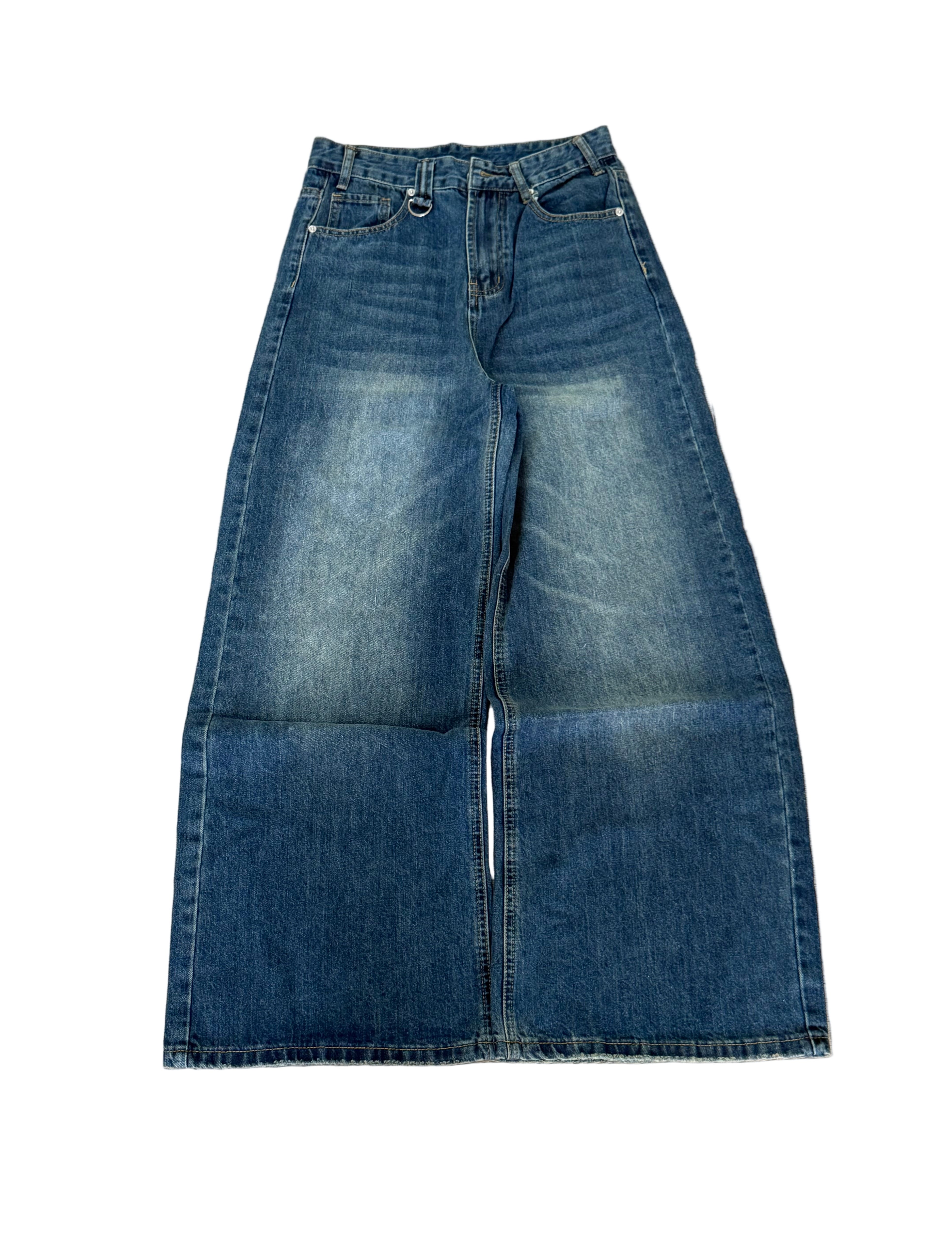 FORGED Washed Blue Baggy Jeans