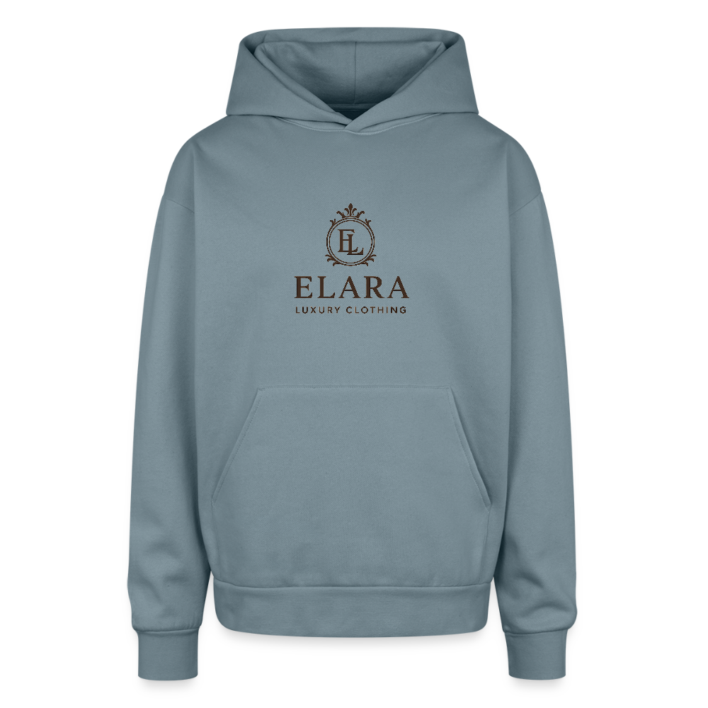 Oversized Hooded Sweatshirt - stone blue